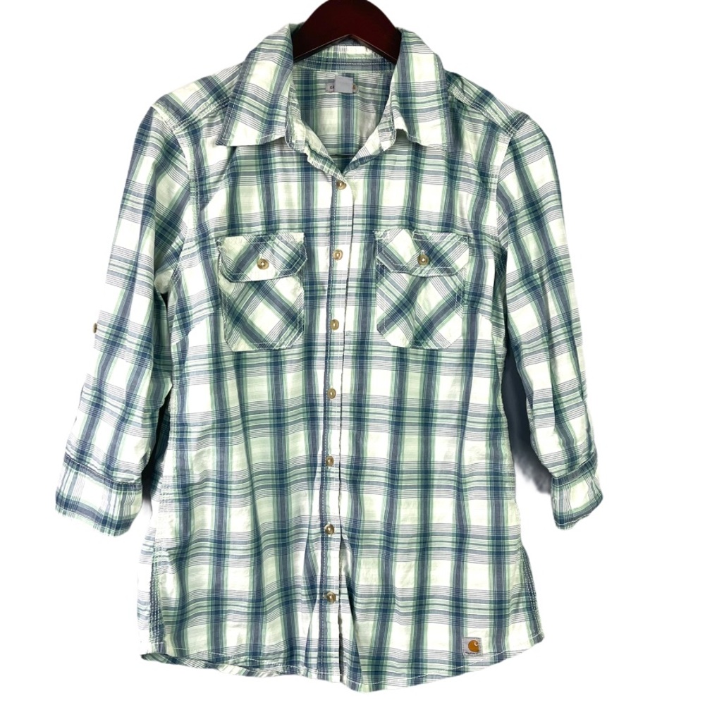 Carhartt Plaid Roll Tab 3/4 Sleeve Plaid Shirt